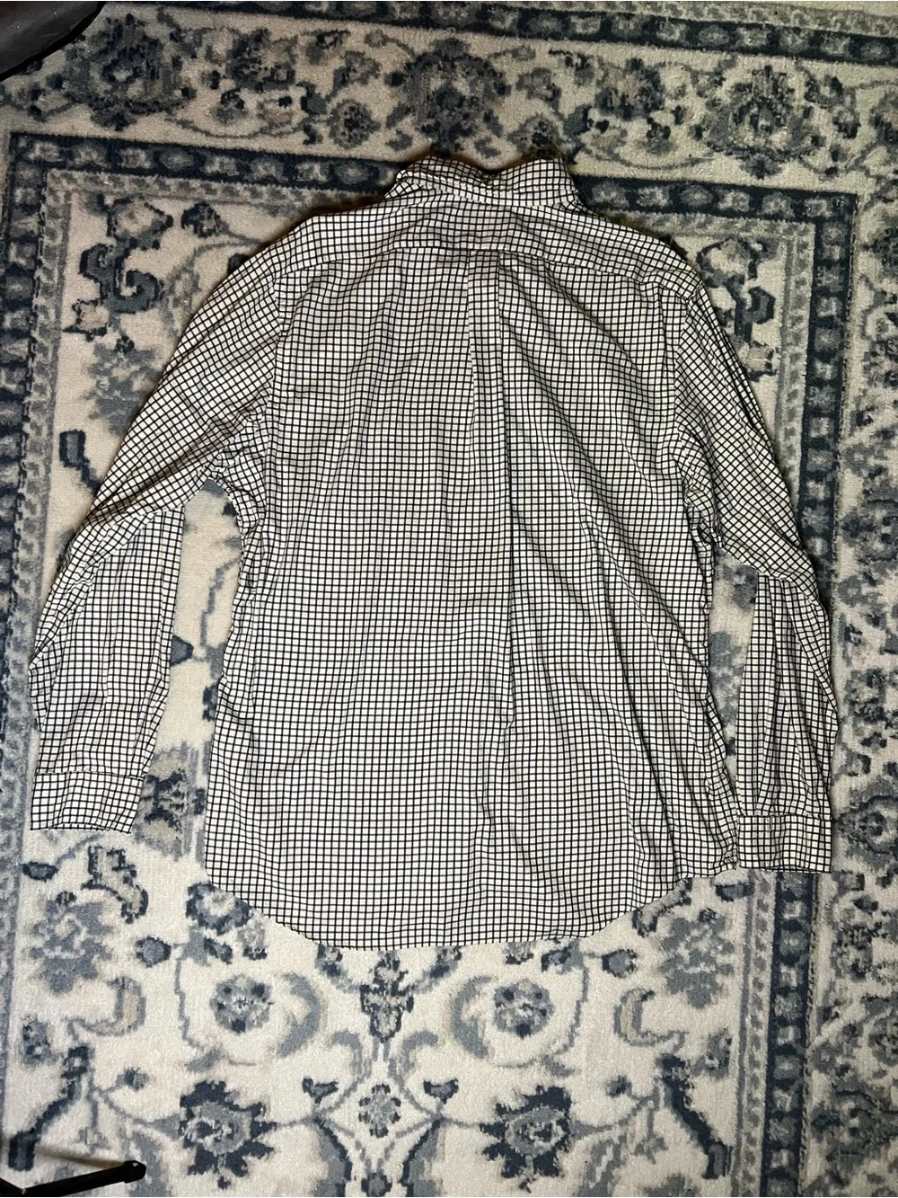 Polo by Ralph Lauren Navy and White Gingham Button-Down Shirt‎